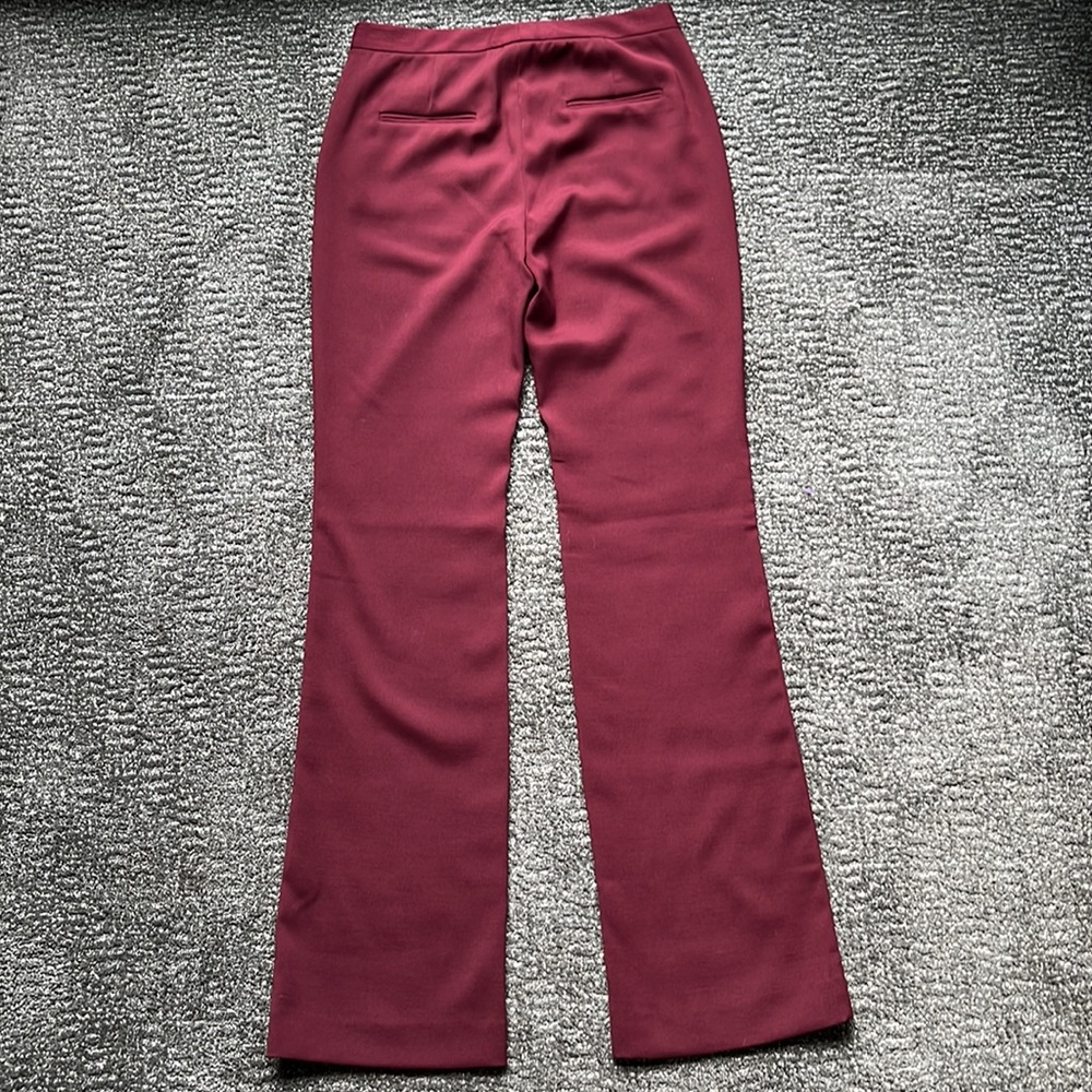 🌹TROUVE maroon burgundy stretch plain front trouser dress pants Sz 2 - Picture 3 of 10